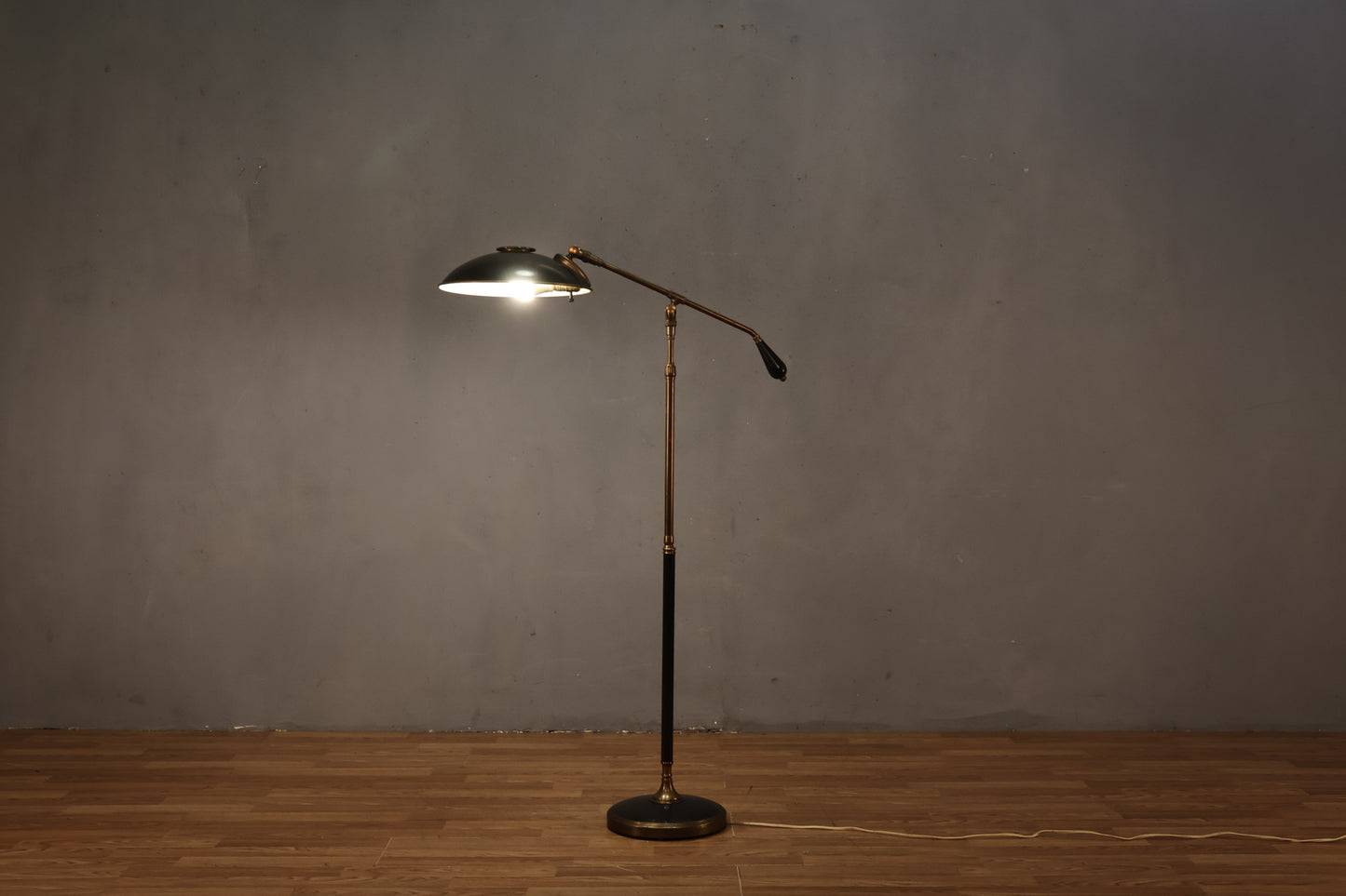 Gerald Thurston Brass & Black Floor Lamp - ONLINE ONLY