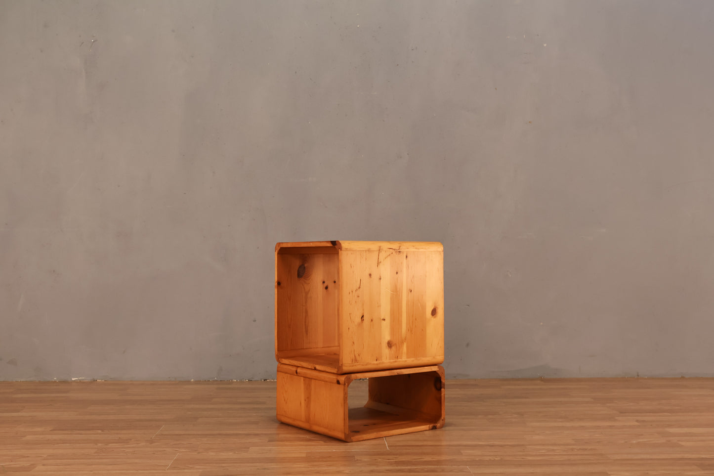 Pair of Pine Record Cubbies