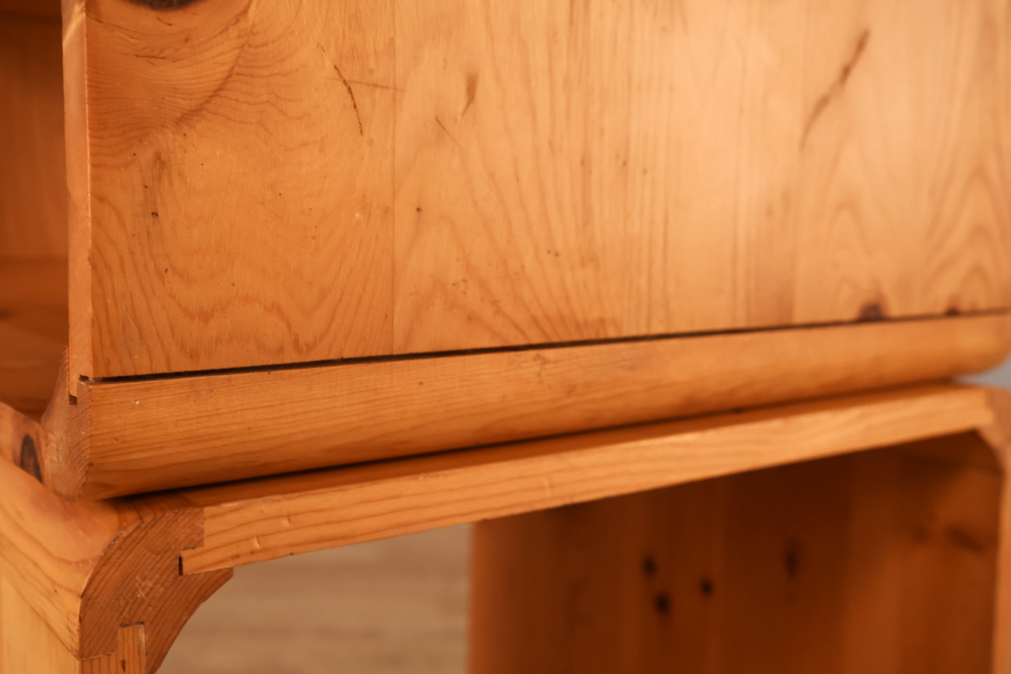 Pair of Pine Record Cubbies