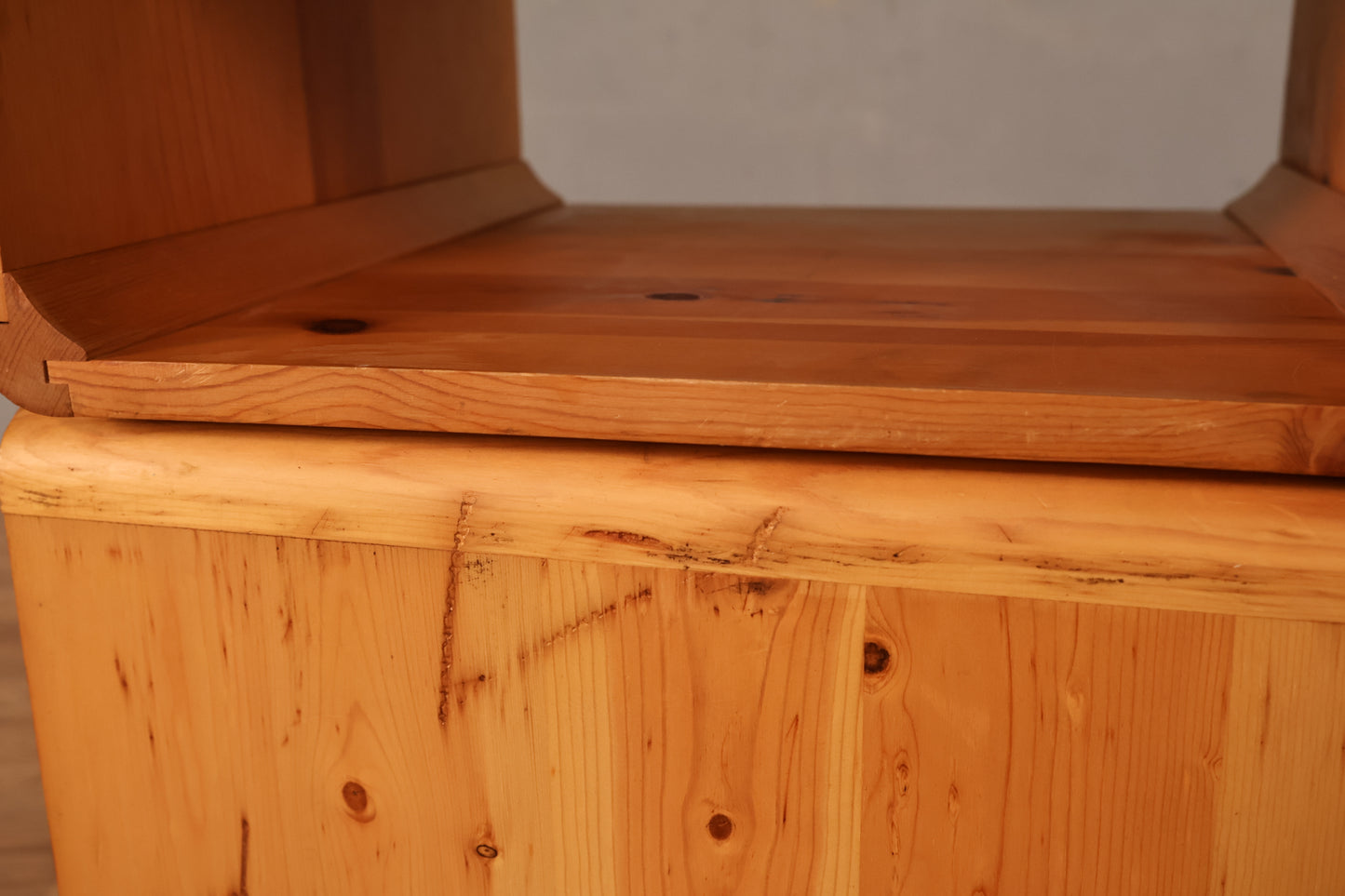 Pair of Pine Record Cubbies