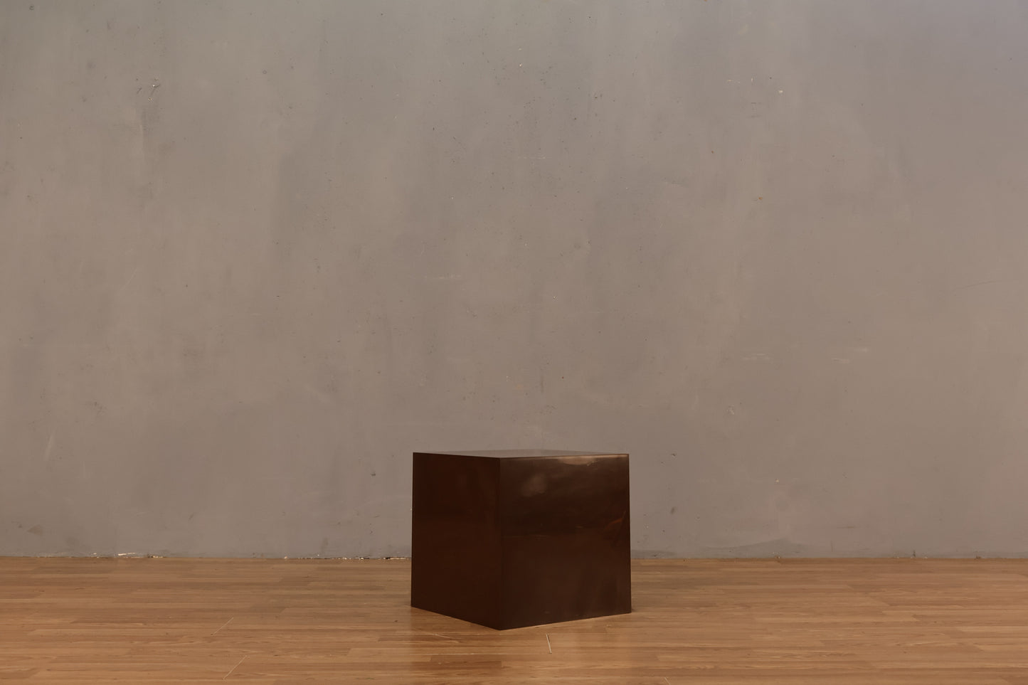 Brown Acrylic Cube End Table