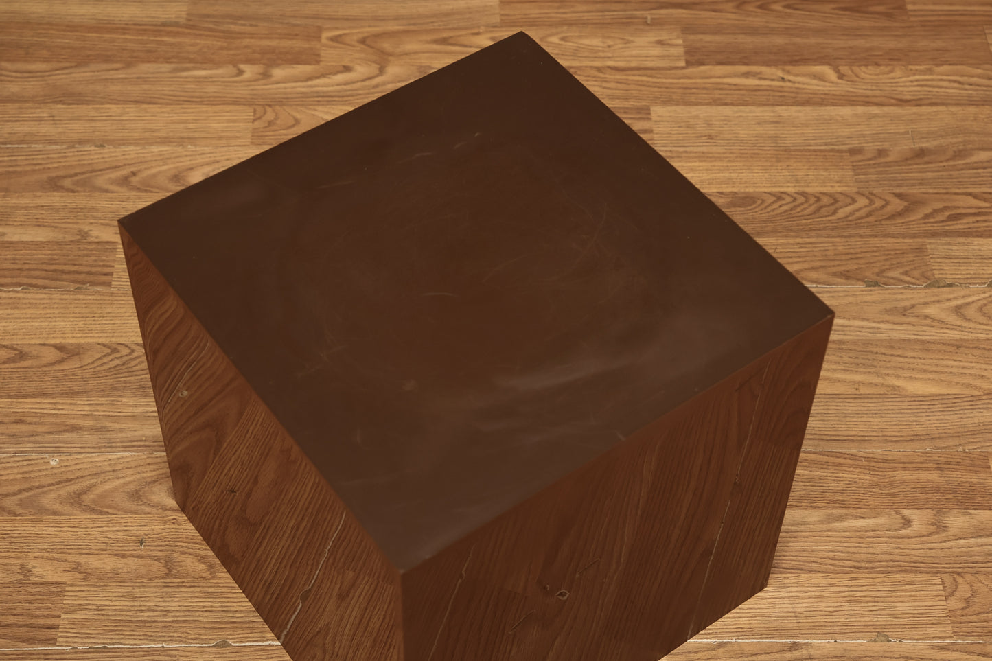 Brown Acrylic Cube End Table