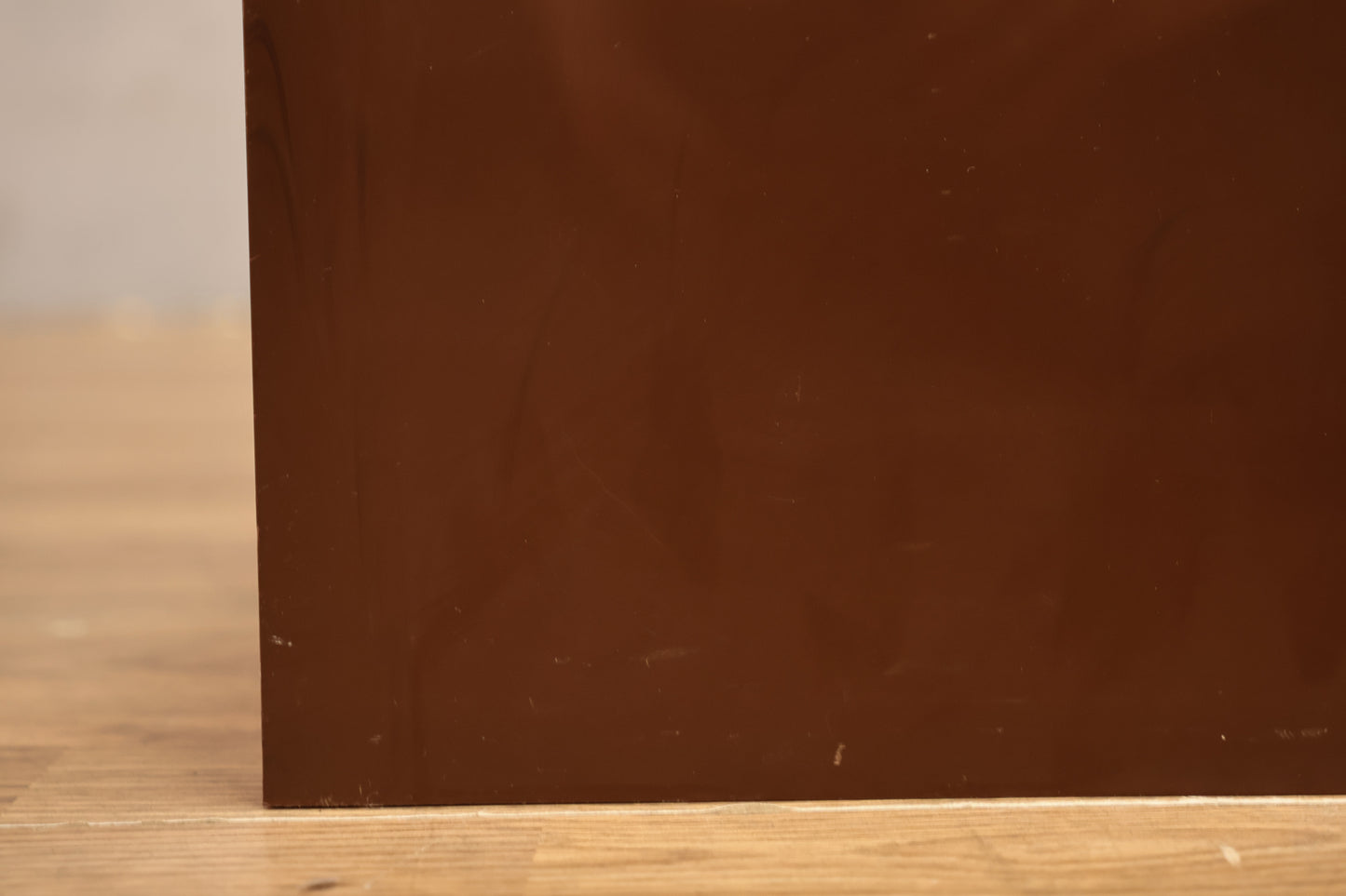 Brown Acrylic Cube End Table