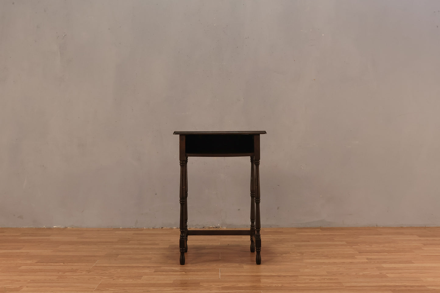 Tall Dark Antique End Table