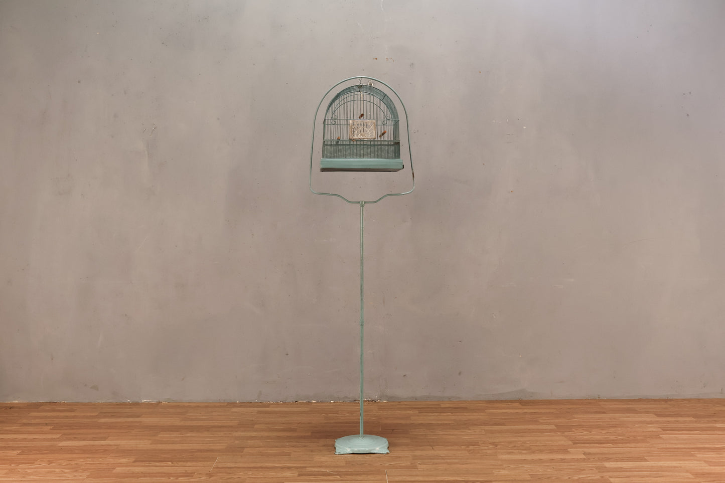 Blue Crown Art Deco Standing Bird Cage - ONLINE ONLY