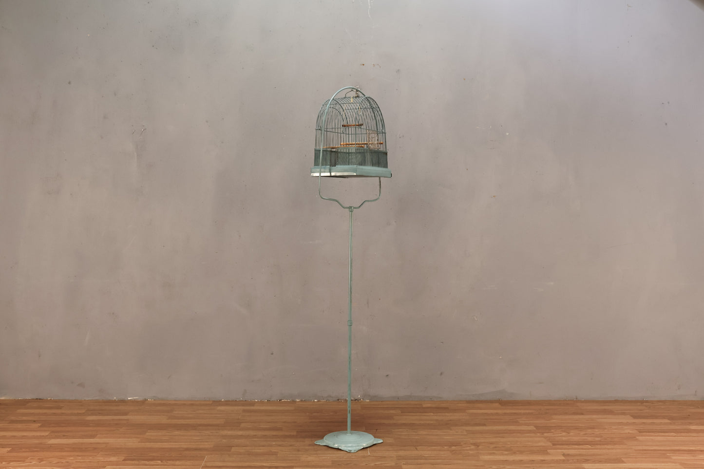 Blue Crown Art Deco Standing Bird Cage - ONLINE ONLY