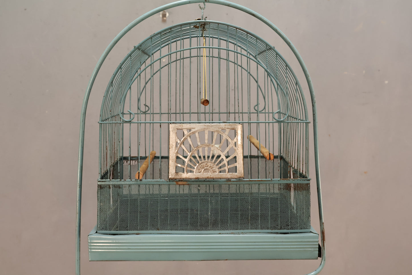 Blue Crown Art Deco Standing Bird Cage - ONLINE ONLY
