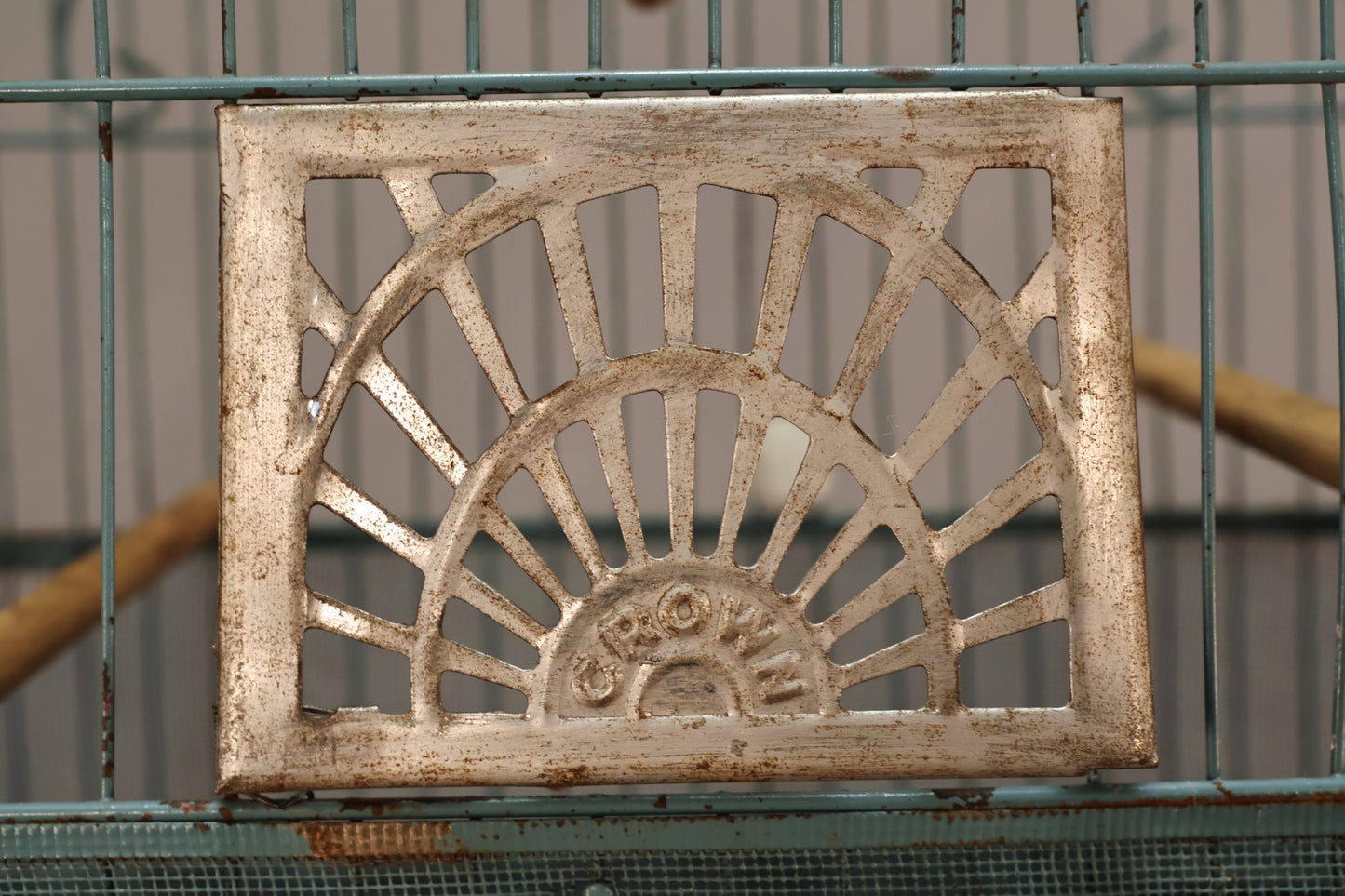 Blue Crown Art Deco Standing Bird Cage - ONLINE ONLY