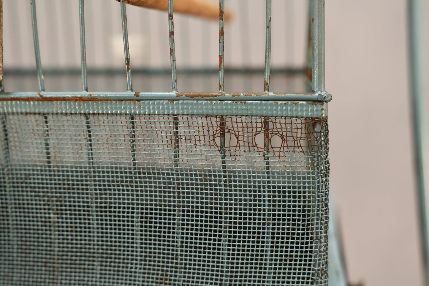 Blue Crown Art Deco Standing Bird Cage - ONLINE ONLY