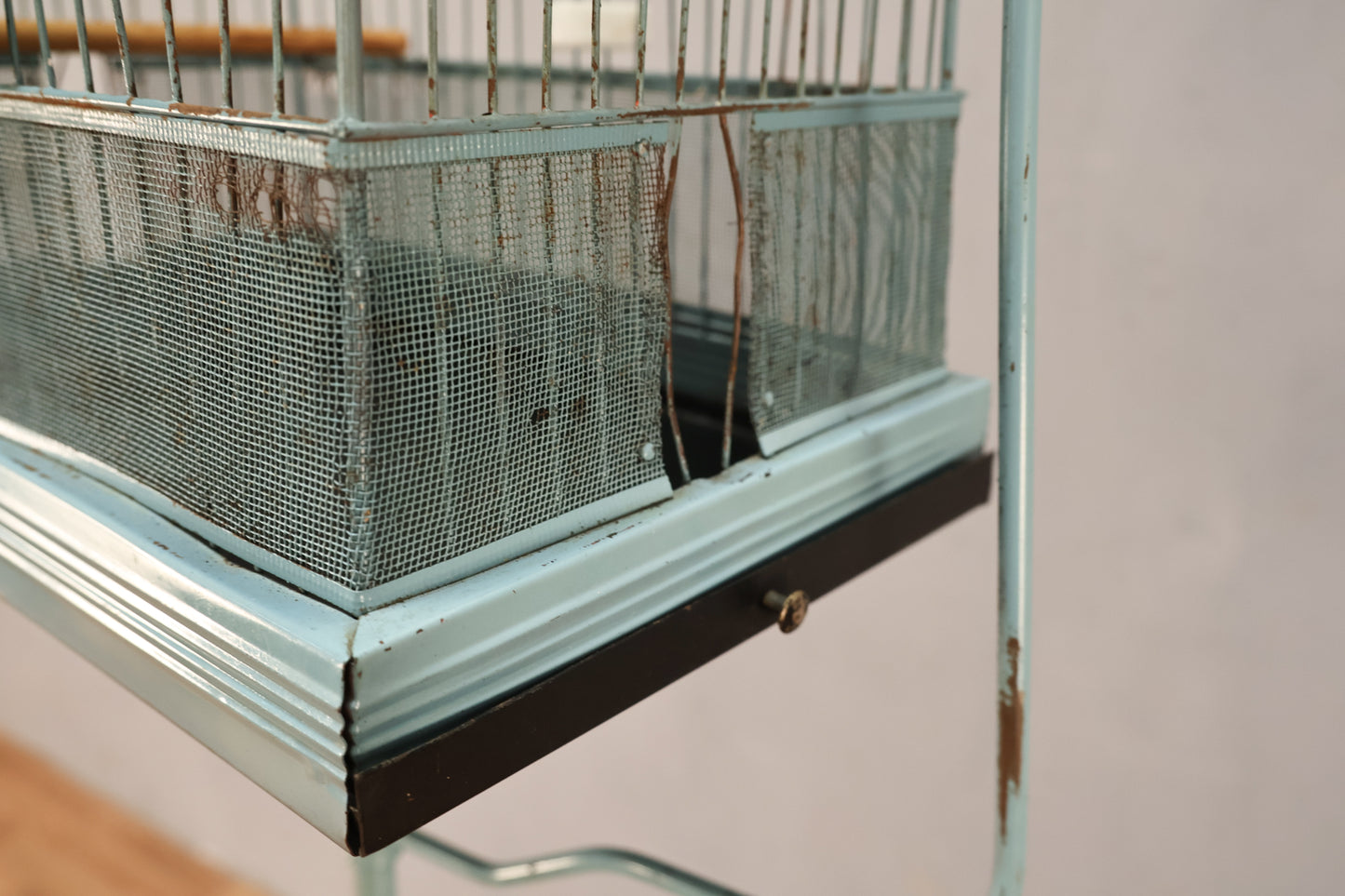 Blue Crown Art Deco Standing Bird Cage - ONLINE ONLY