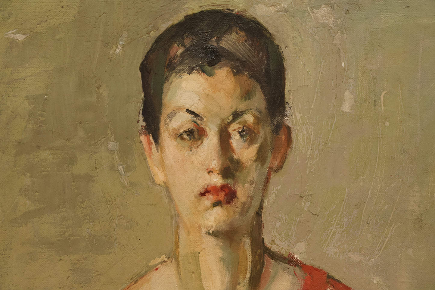 Large 1940s "Modella" Framed Painting - ONLINE ONLY