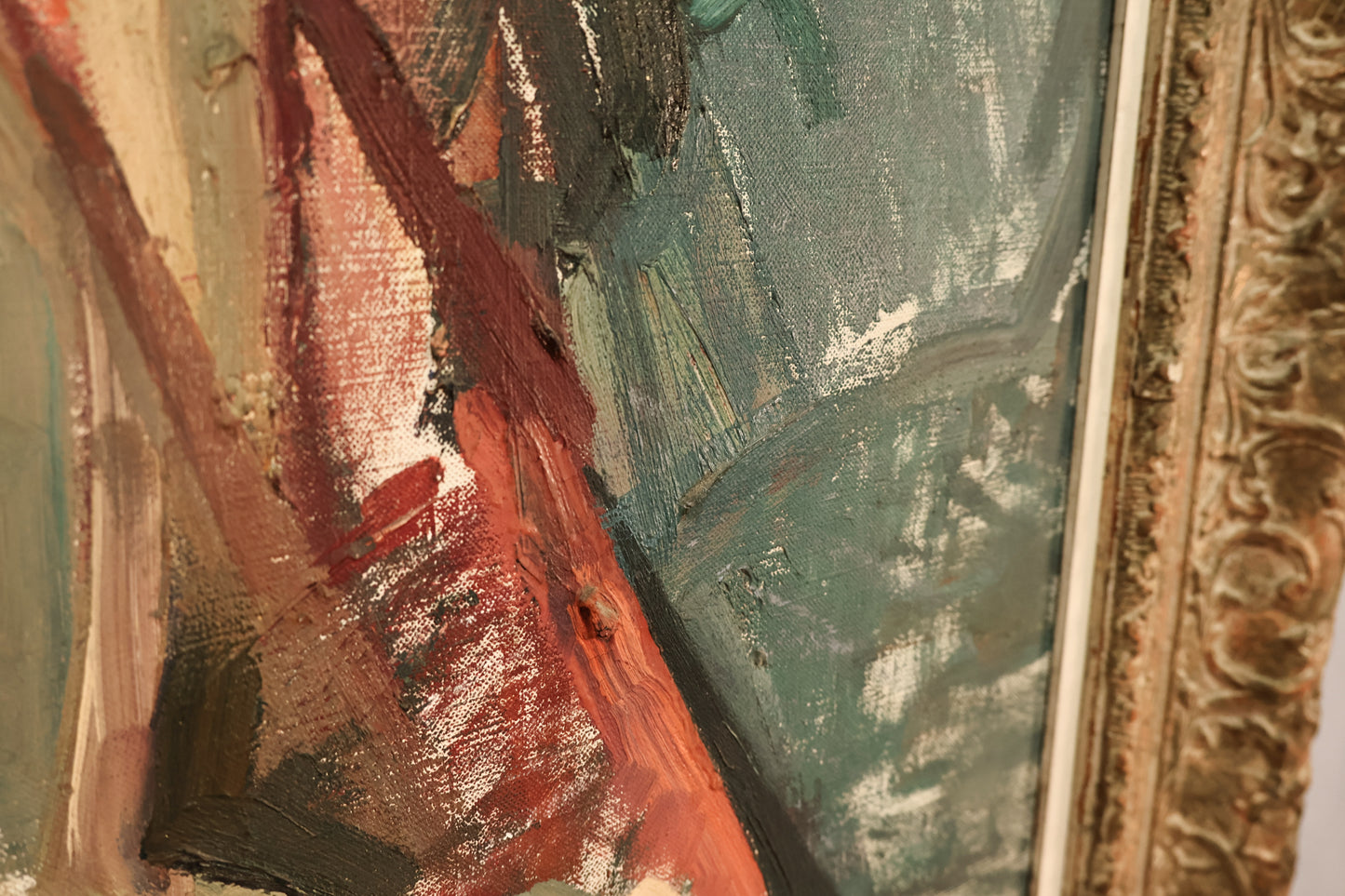 Large 1940s "Modella" Framed Painting - ONLINE ONLY