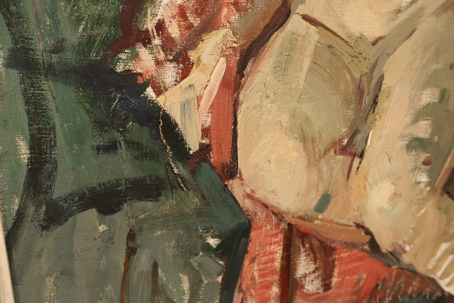 Large 1940s "Modella" Framed Painting - ONLINE ONLY