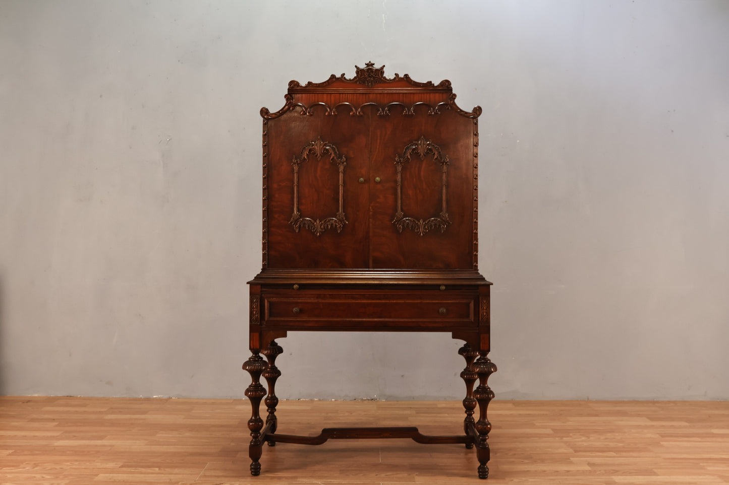 Antique Renaissance-Style Wall Unit - ONLINE ONLY