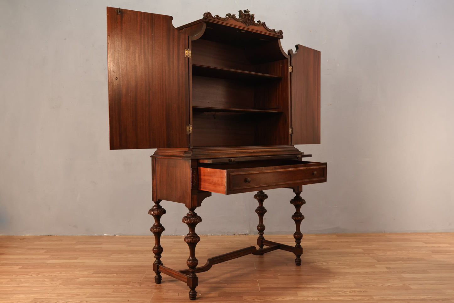 Antique Renaissance-Style Wall Unit - ONLINE ONLY