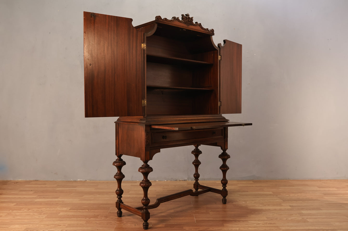 Antique Renaissance-Style Wall Unit - ONLINE ONLY