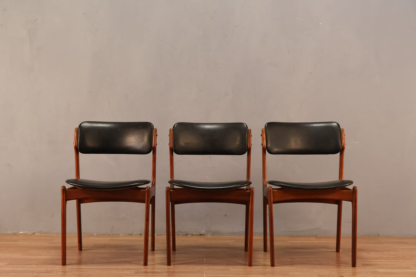 1960s Erik Buch Teak & Black Side Chair