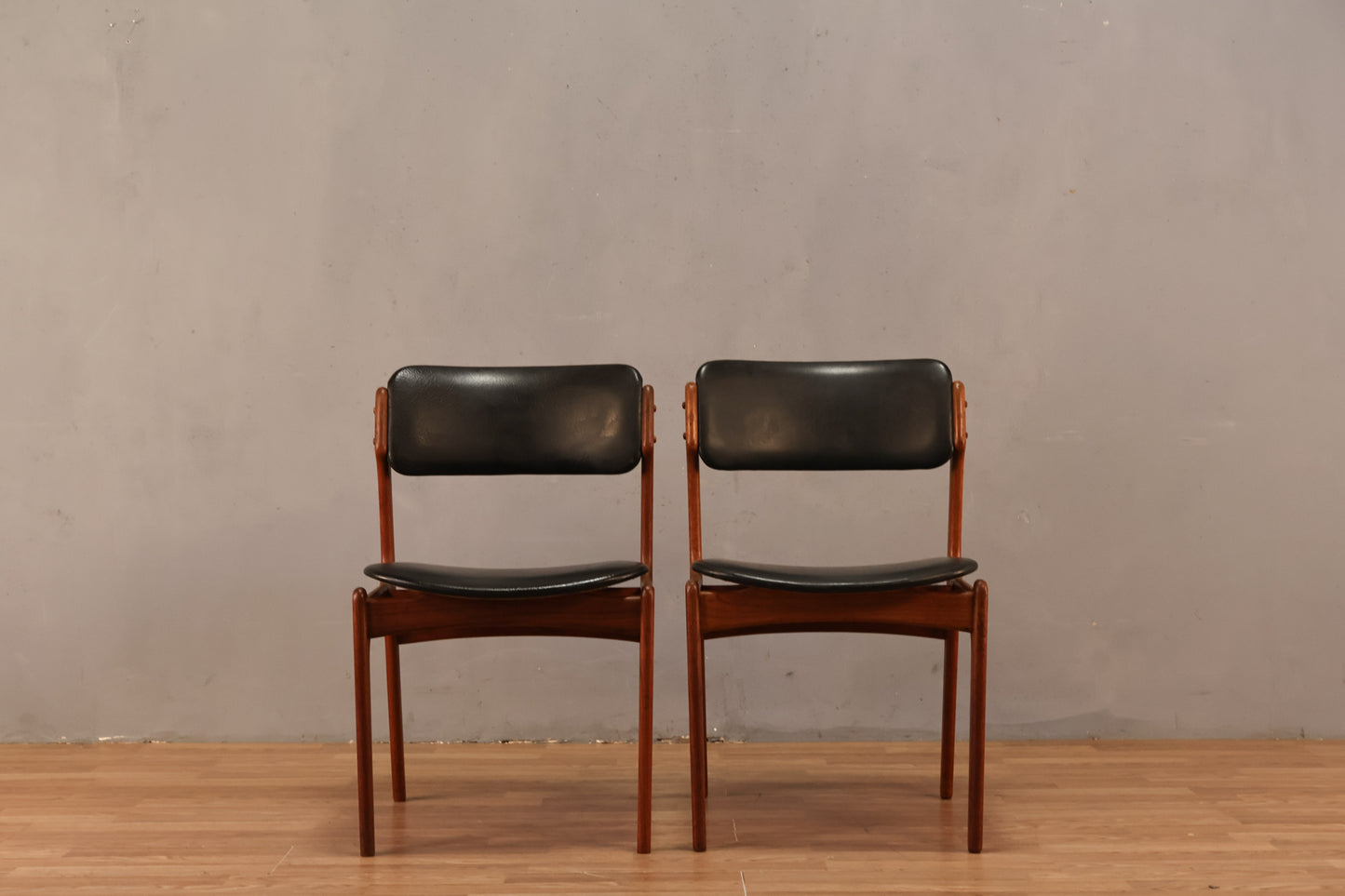 1960s Erik Buch Teak & Black Side Chair