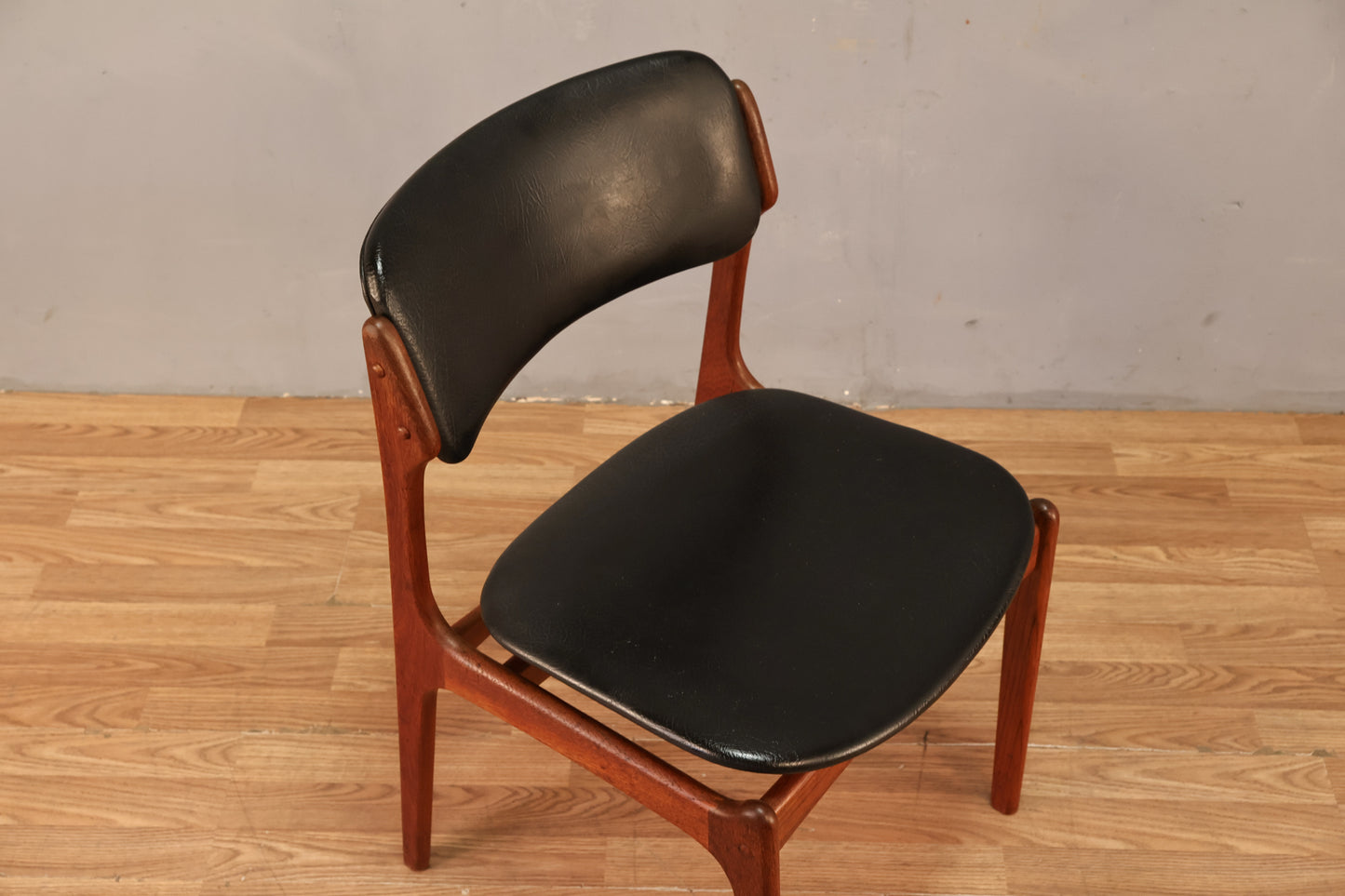1960s Erik Buch Teak & Black Side Chair