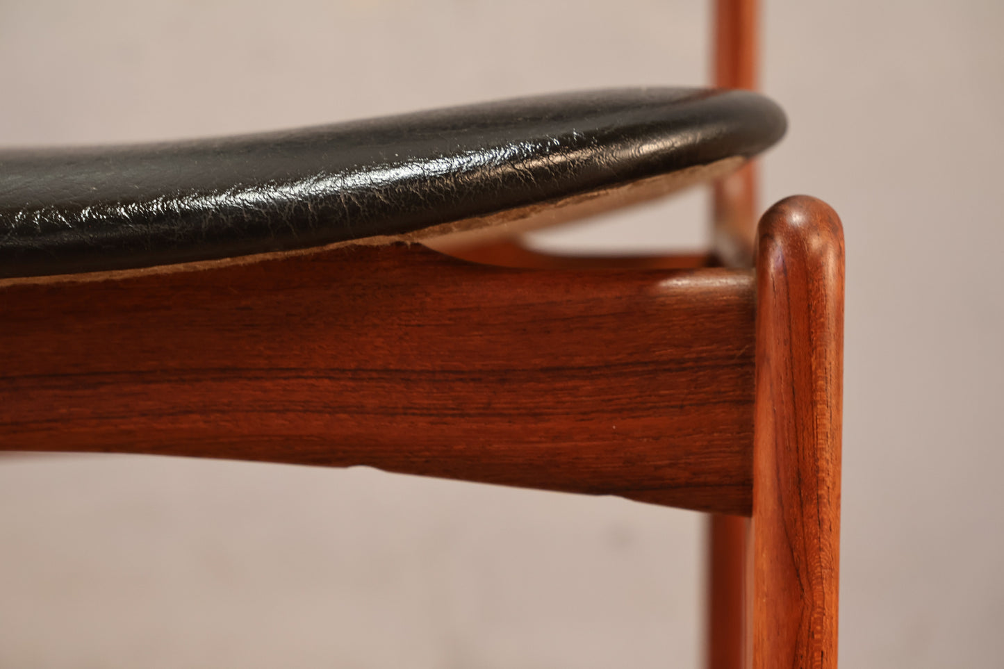 1960s Erik Buch Teak & Black Side Chair