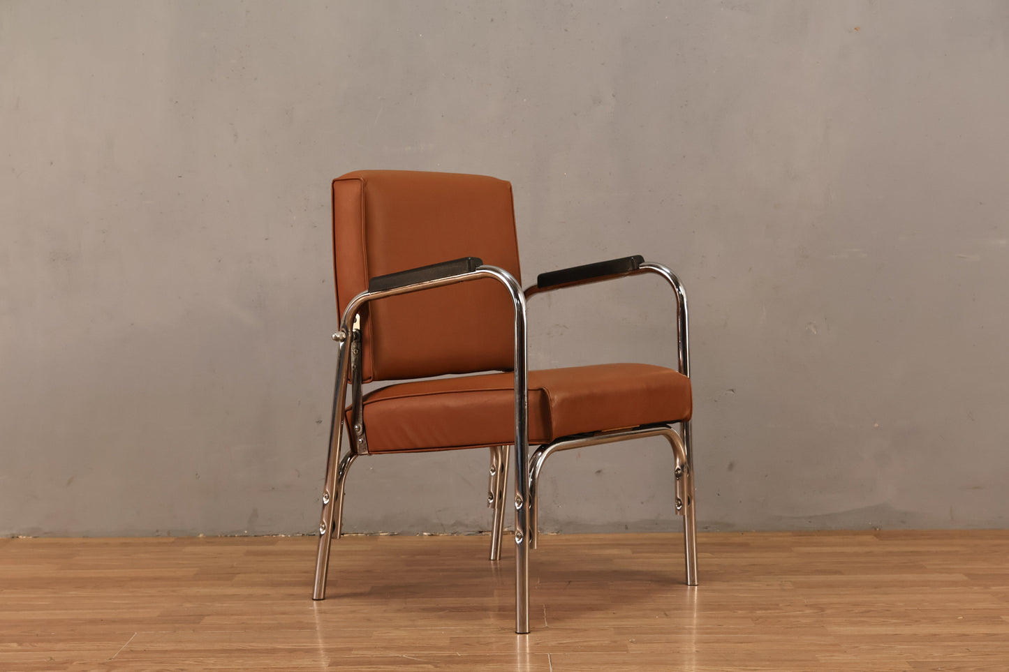 Camel Vinyl & Chrome Shampoo Chair - ONLINE ONLY