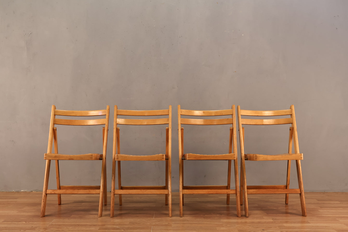 Slatted Blonde Folding Chair A - ONLINE ONLY