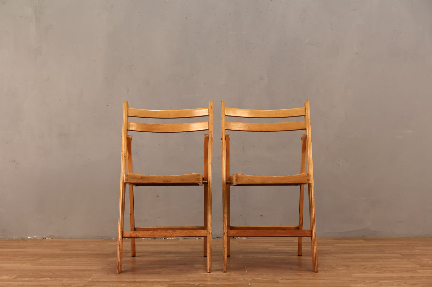 Slatted Blonde Folding Chair A - ONLINE ONLY