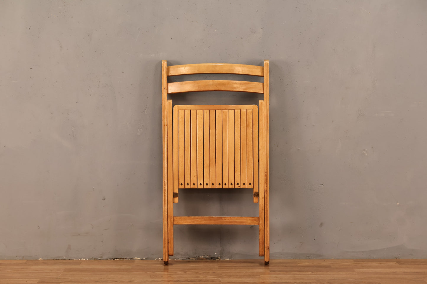 Slatted Blonde Folding Chair A - ONLINE ONLY