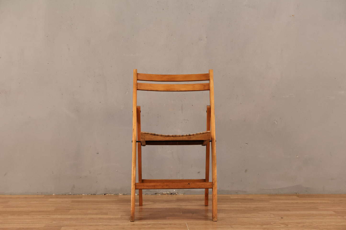 Slatted Blonde Folding Chair B
