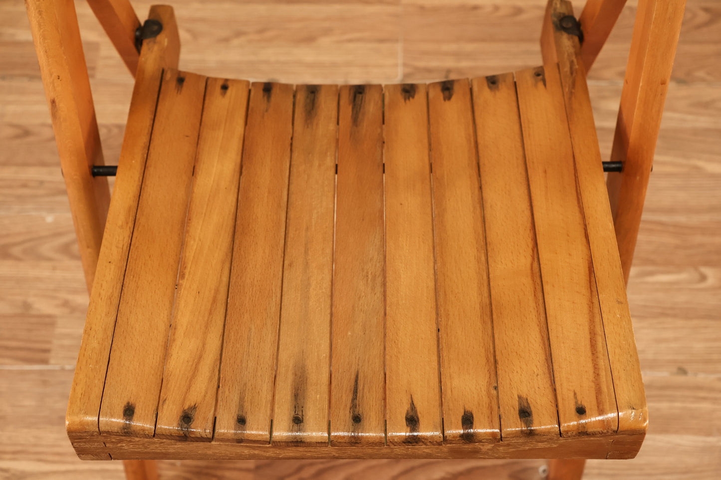 Slatted Blonde Folding Chair B
