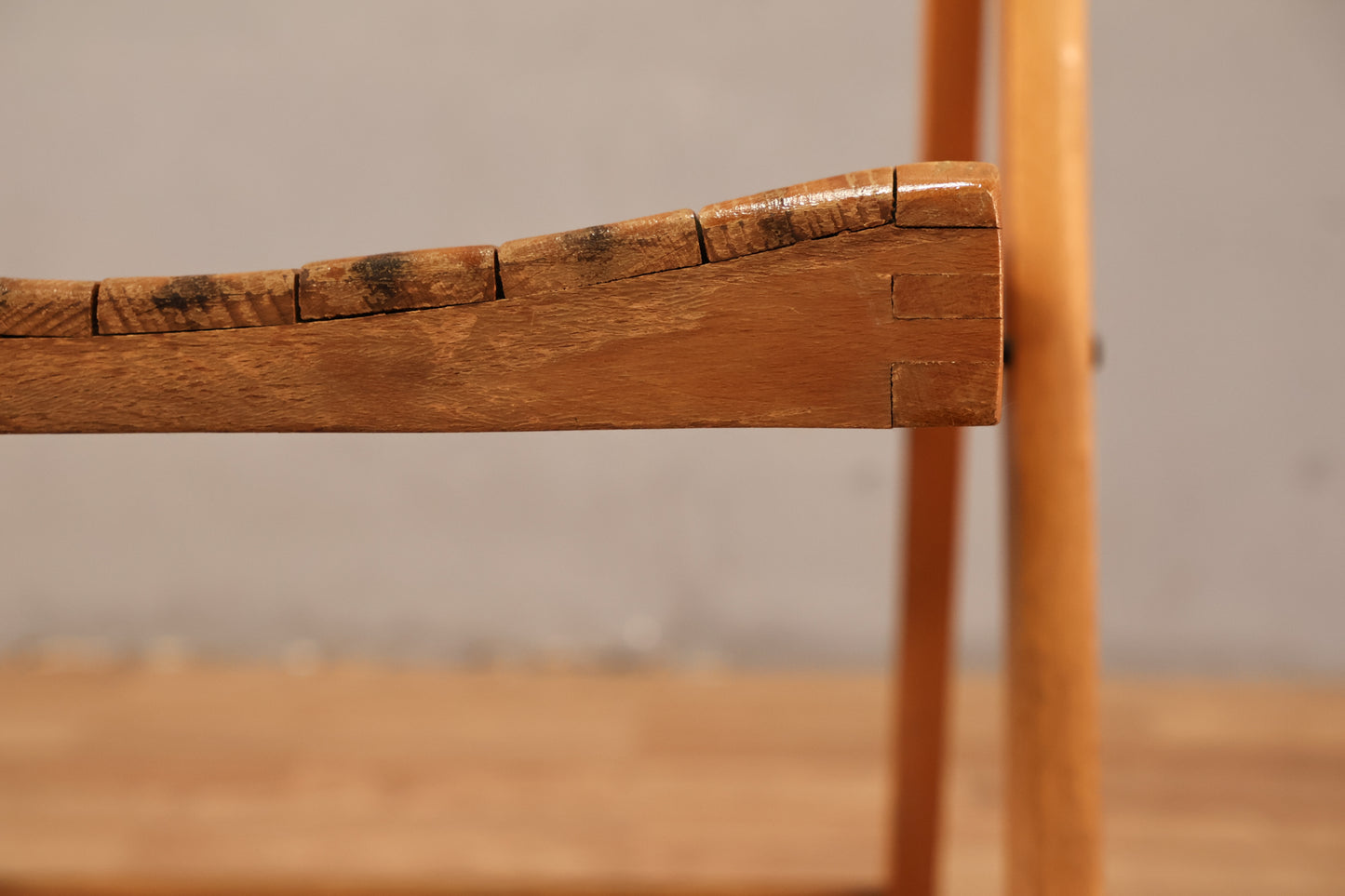 Slatted Blonde Folding Chair B