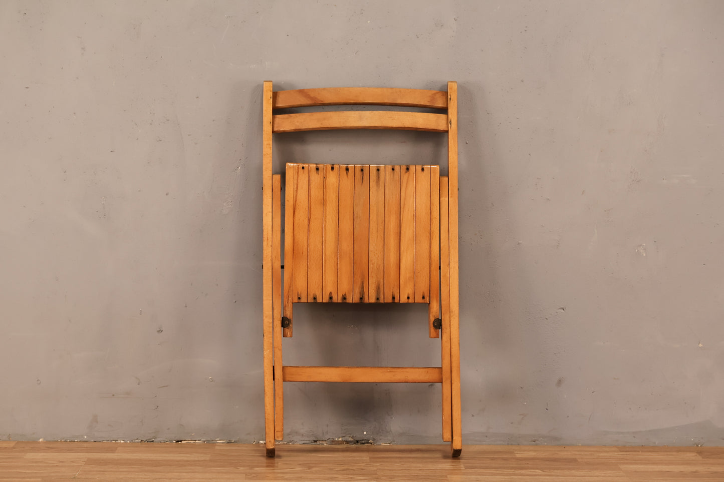 Slatted Blonde Folding Chair B