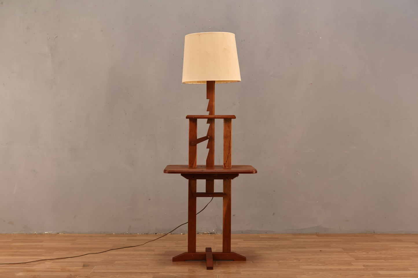 Maple Side Table Floor Lamp - ONLINE ONLY