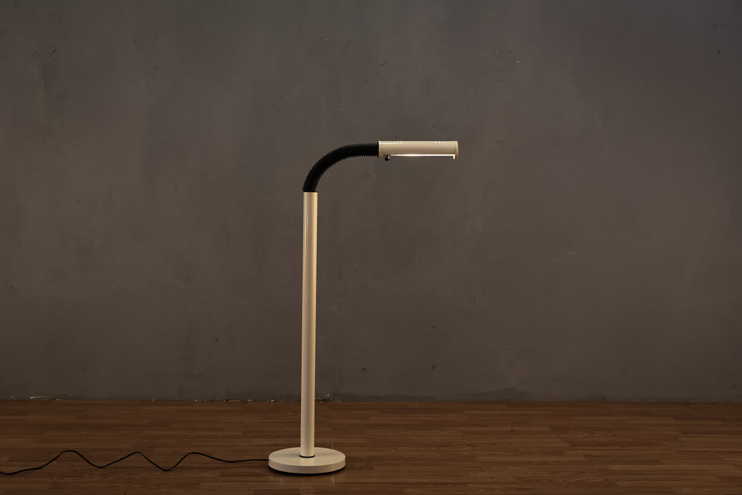 Mod White & Black Gooseneck Floor Lamp