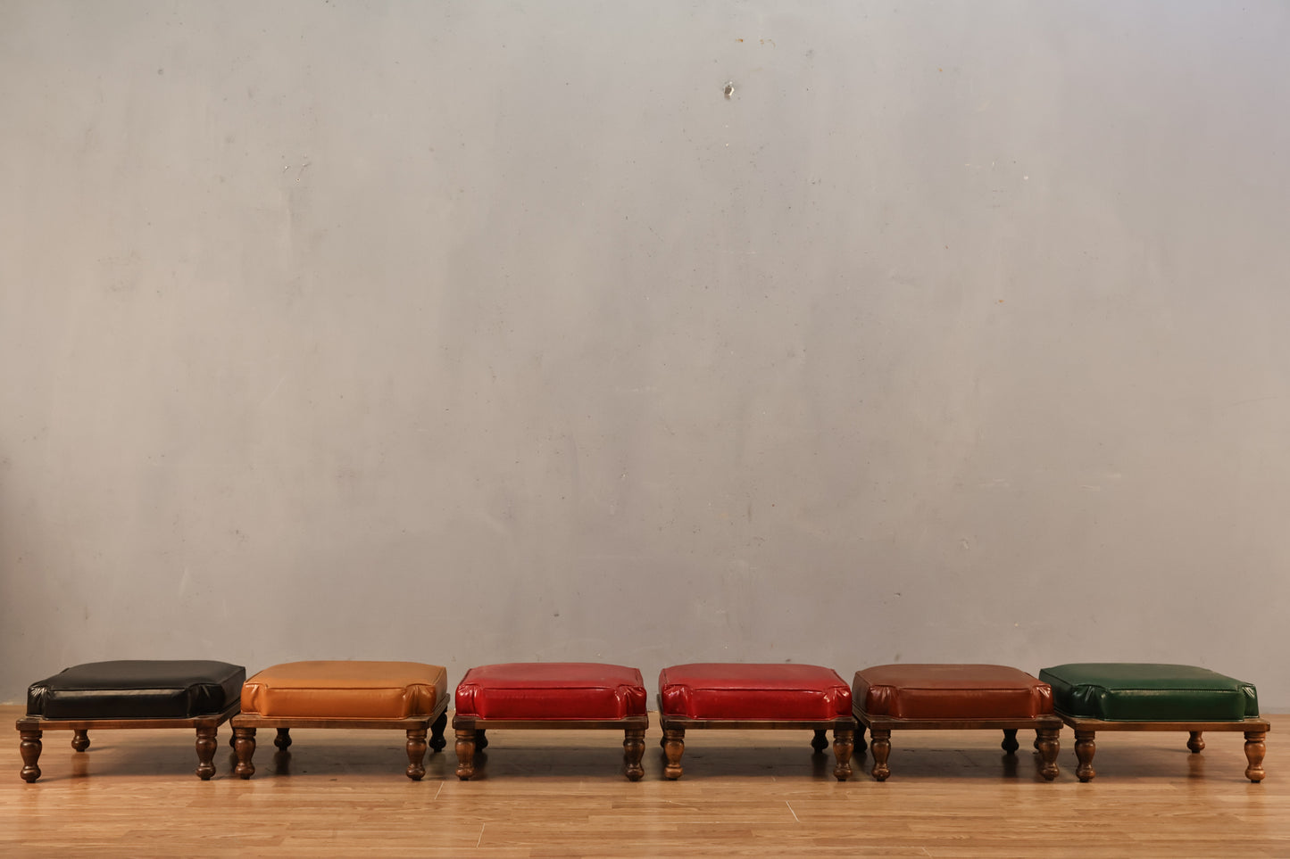 Set of 6 Ethan Allen Stacking Footstools