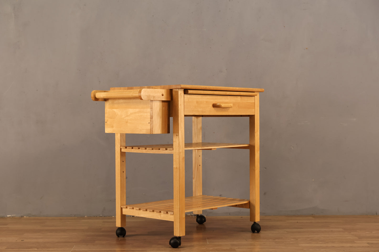 Blonde 3-Tier Kitchen Cart