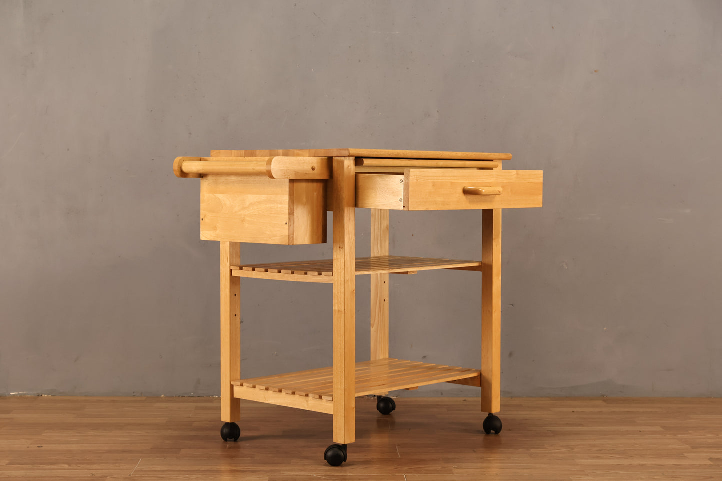 Blonde 3-Tier Kitchen Cart