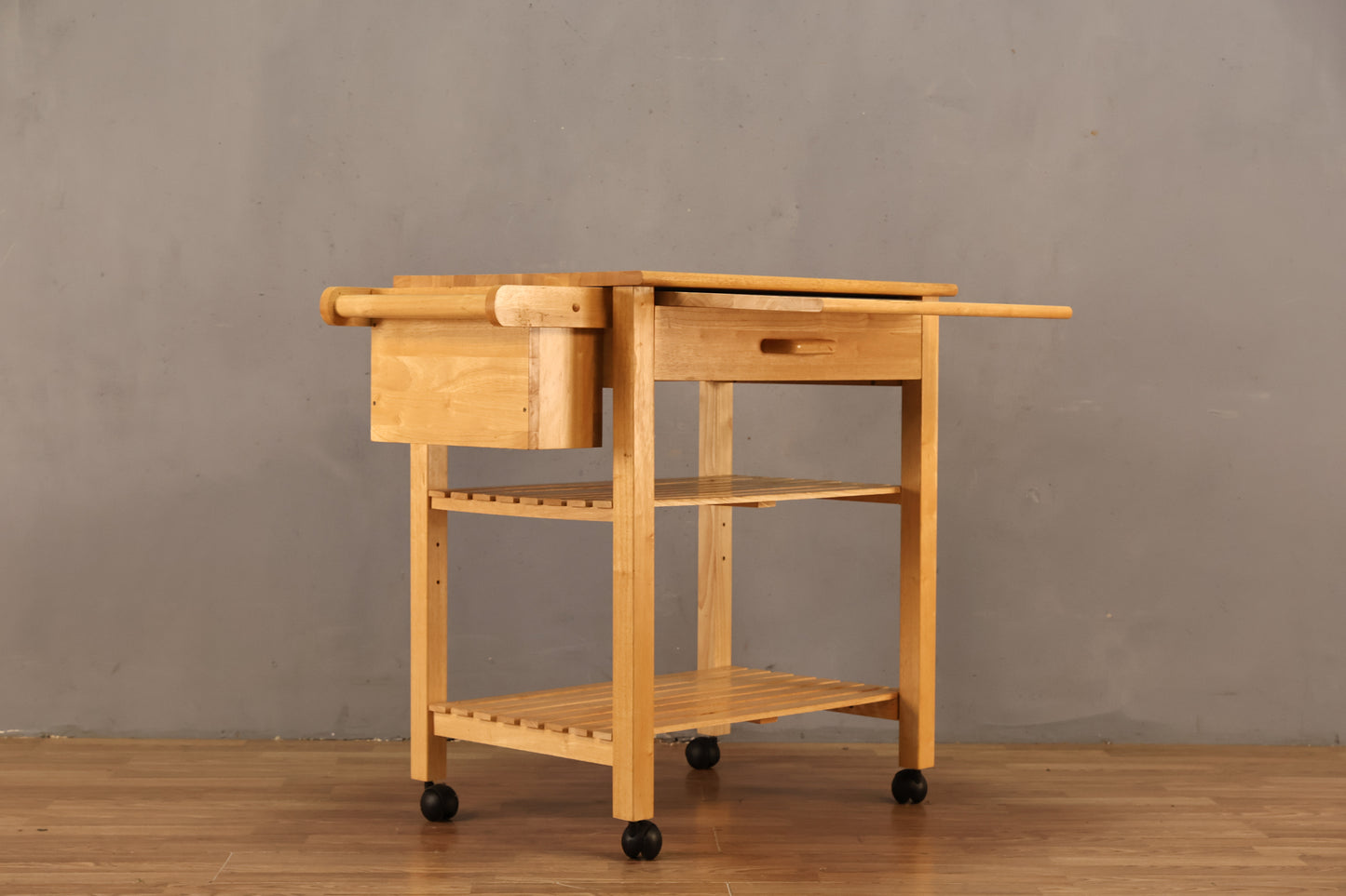 Blonde 3-Tier Kitchen Cart
