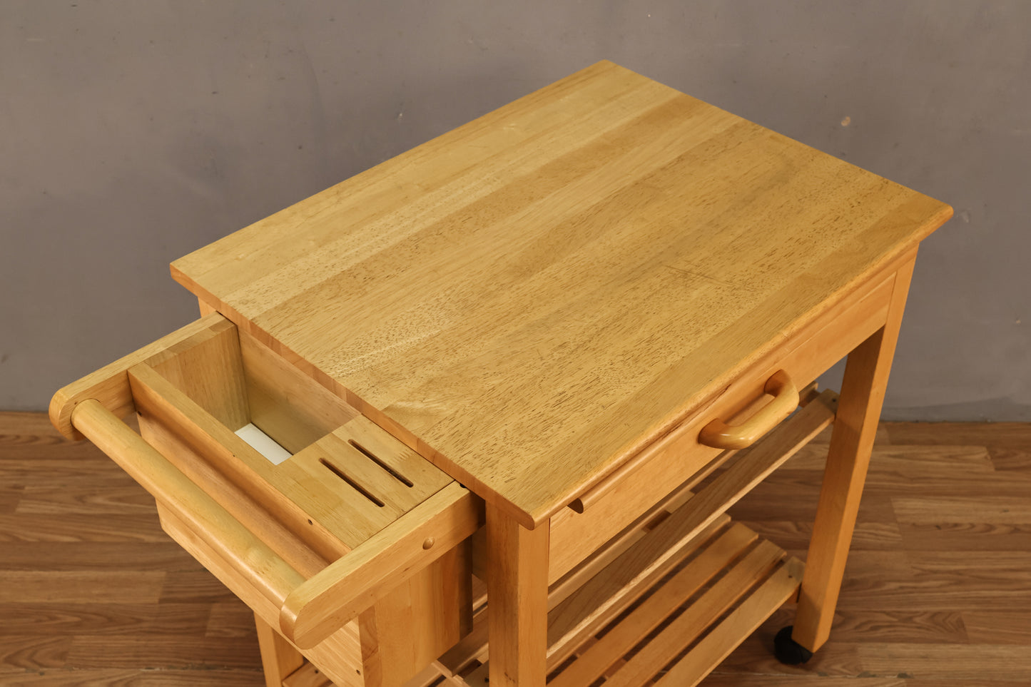 Blonde 3-Tier Kitchen Cart