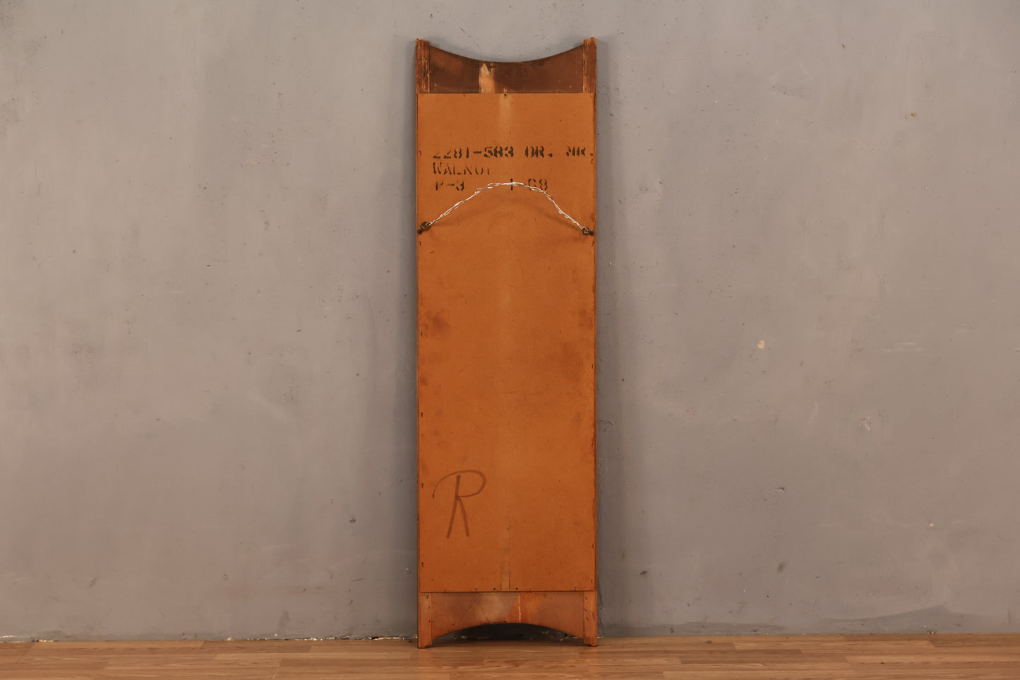 Slim Arched Walnut Mirror