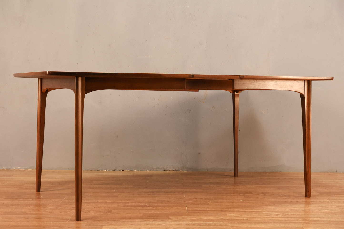 Mid Century Walnut Dining Table with Leaf - ONLINE ONLY