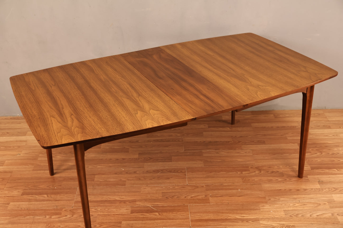 Mid Century Walnut Dining Table with Leaf - ONLINE ONLY