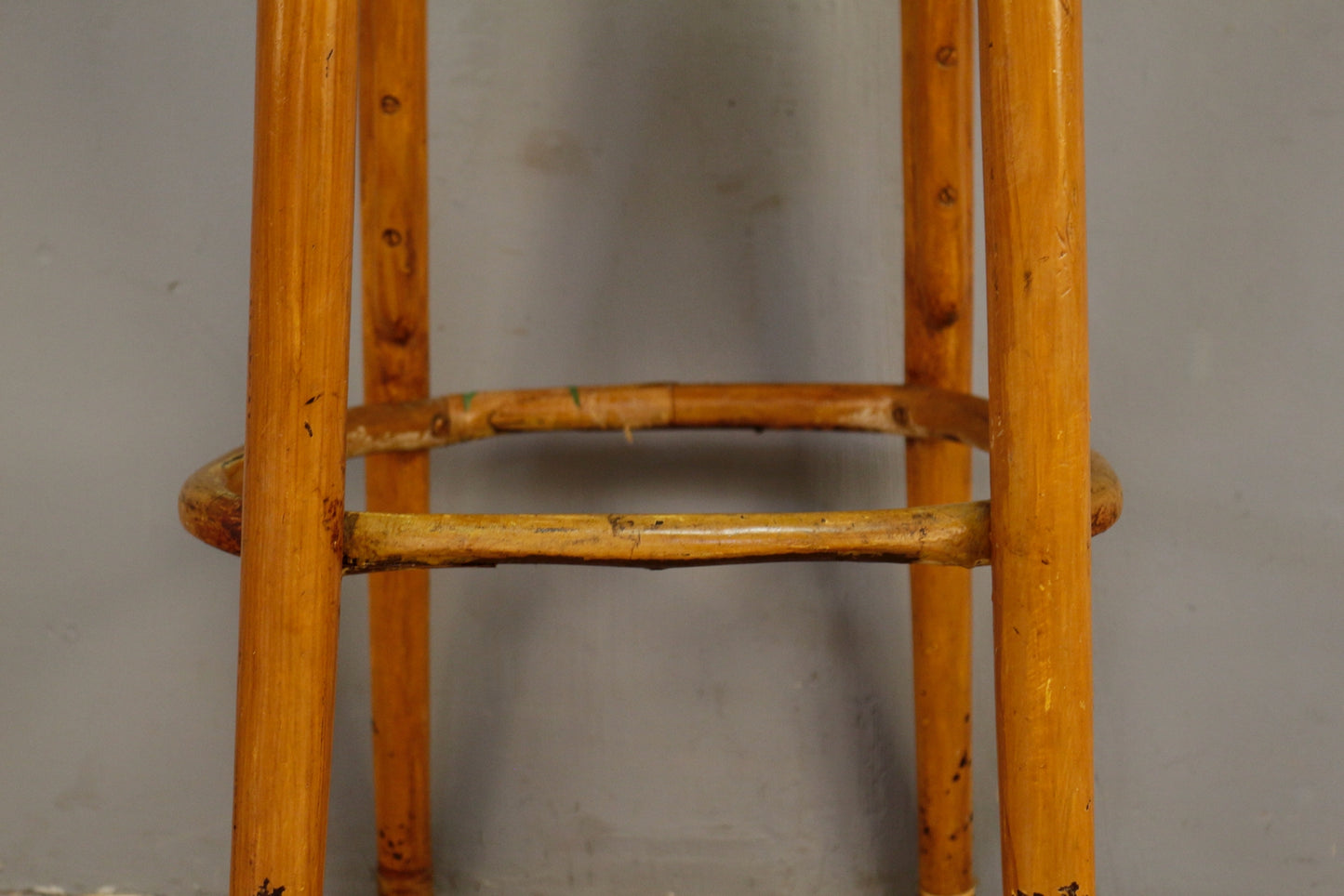 Polish Bentwood & Vinyl Bar Stool