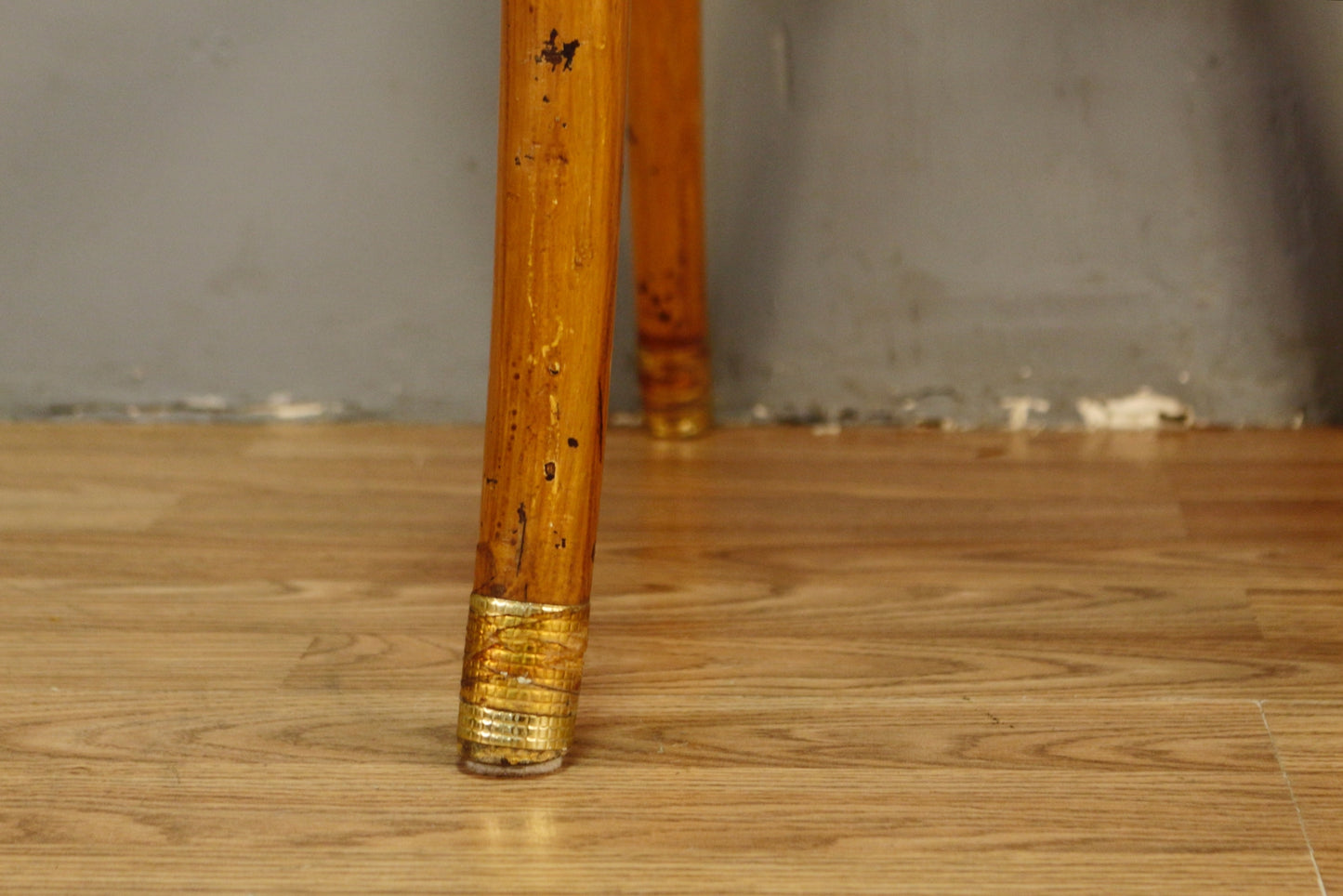 Polish Bentwood & Vinyl Bar Stool