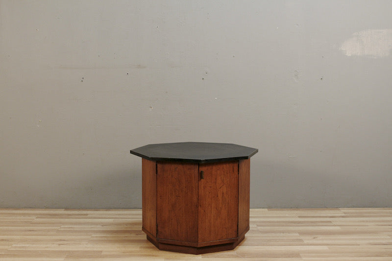 Mid Century Octagonal Storage End Table – ONLINE ONLY