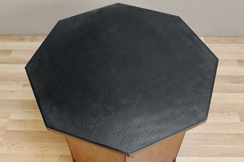 Mid Century Octagonal Storage End Table – ONLINE ONLY