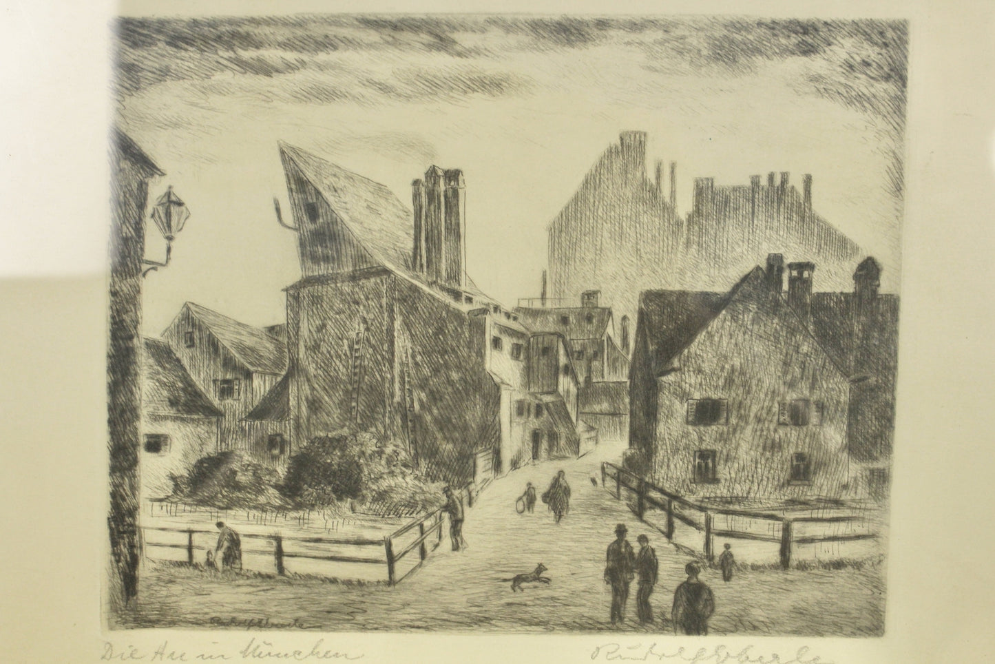 "Die Arm In Muchen II" German Etching