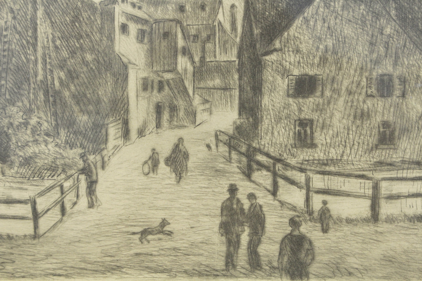 "Die Arm In Muchen II" German Etching