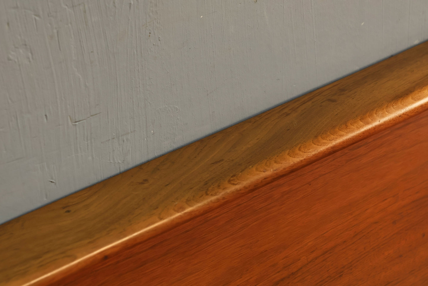 Mid Century Sculptural Walnut King Headboard - ONLINE ONLY