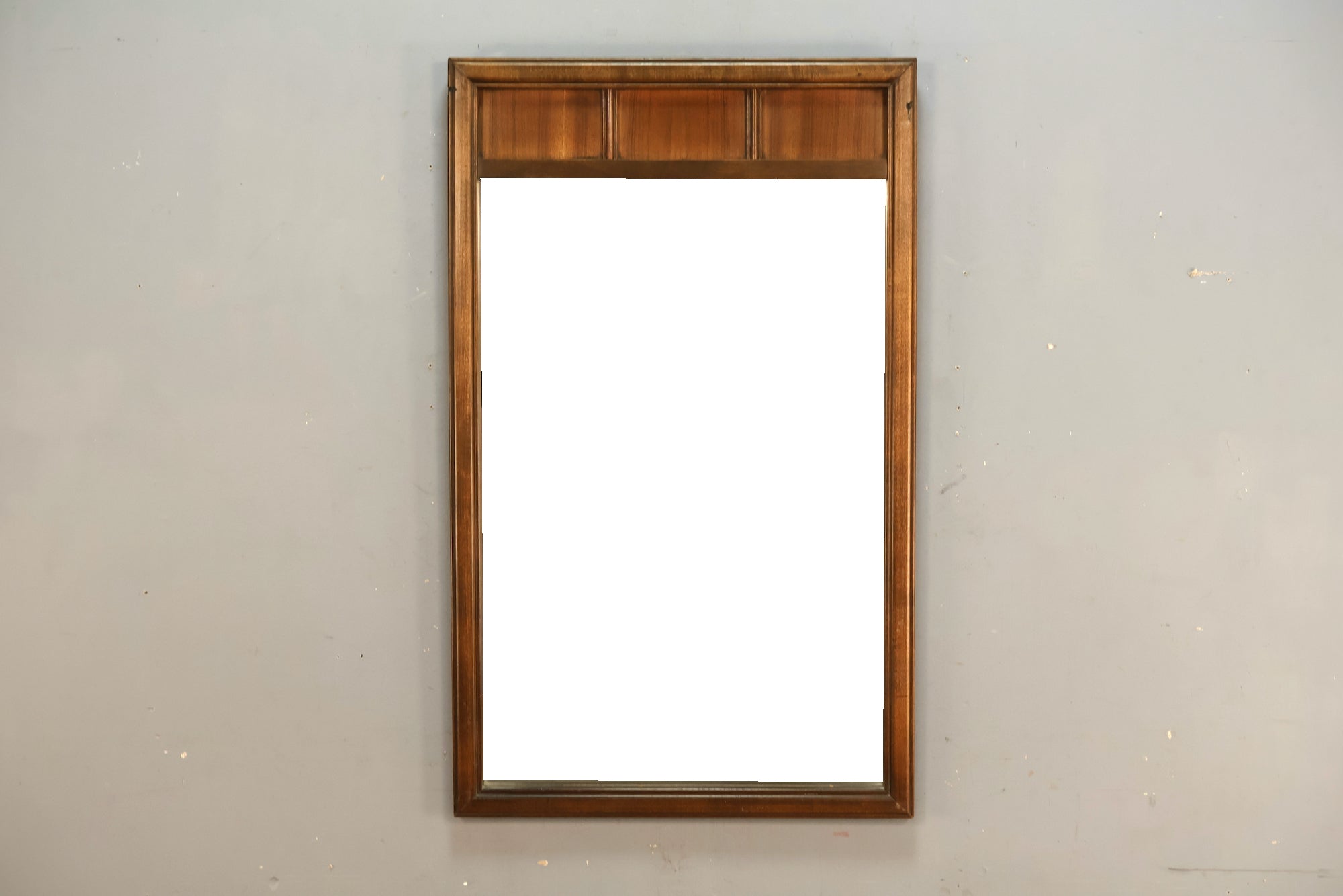 Mid Century Walnut Panel Mirror – Furnish Green